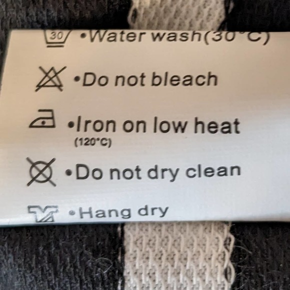 PINKMSTYLE Drop Shoulder Black and White Striped Long Knit Cardigan Size S NWT - Picture 7 of 7